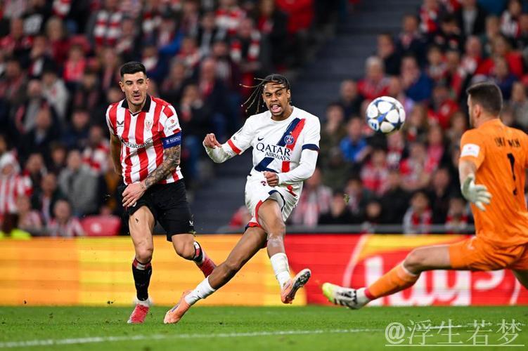 欧冠：巴尔科射门憾中立柱 巴黎客场平毕尔巴鄂